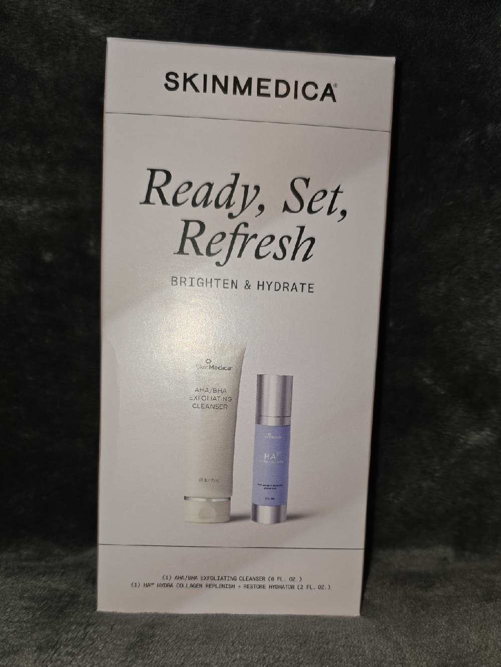 SkinMedica White and Light Purple Ready, Set, Refresh Skincare Set